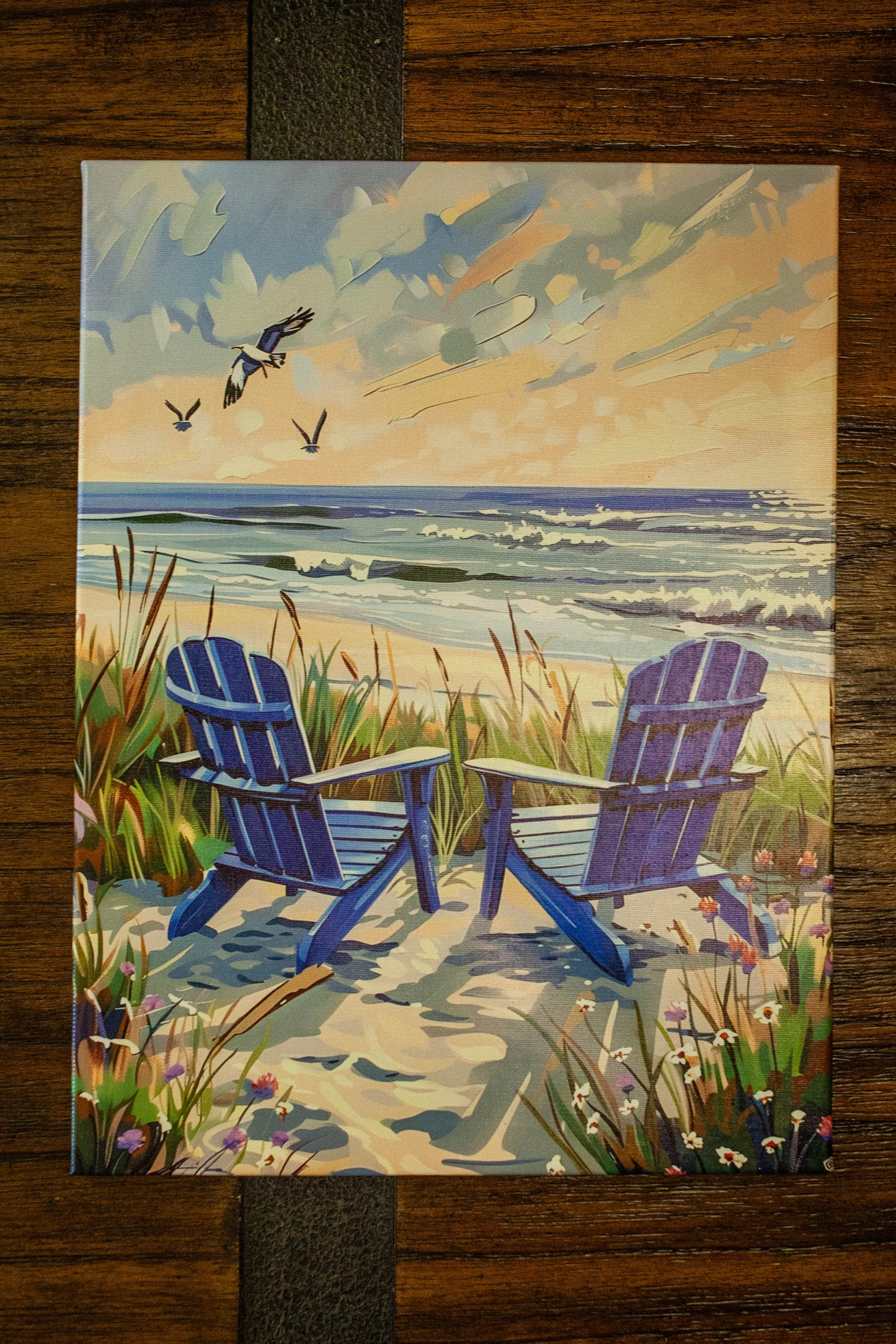 Ocean Dreams: Vibrant Coastal Canvas Art (12" x 15.75")