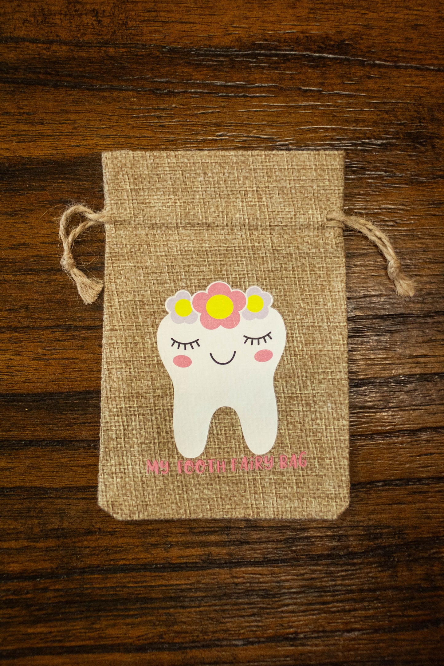 Tiny Treasures: Burlap Tooth Fairy Bag