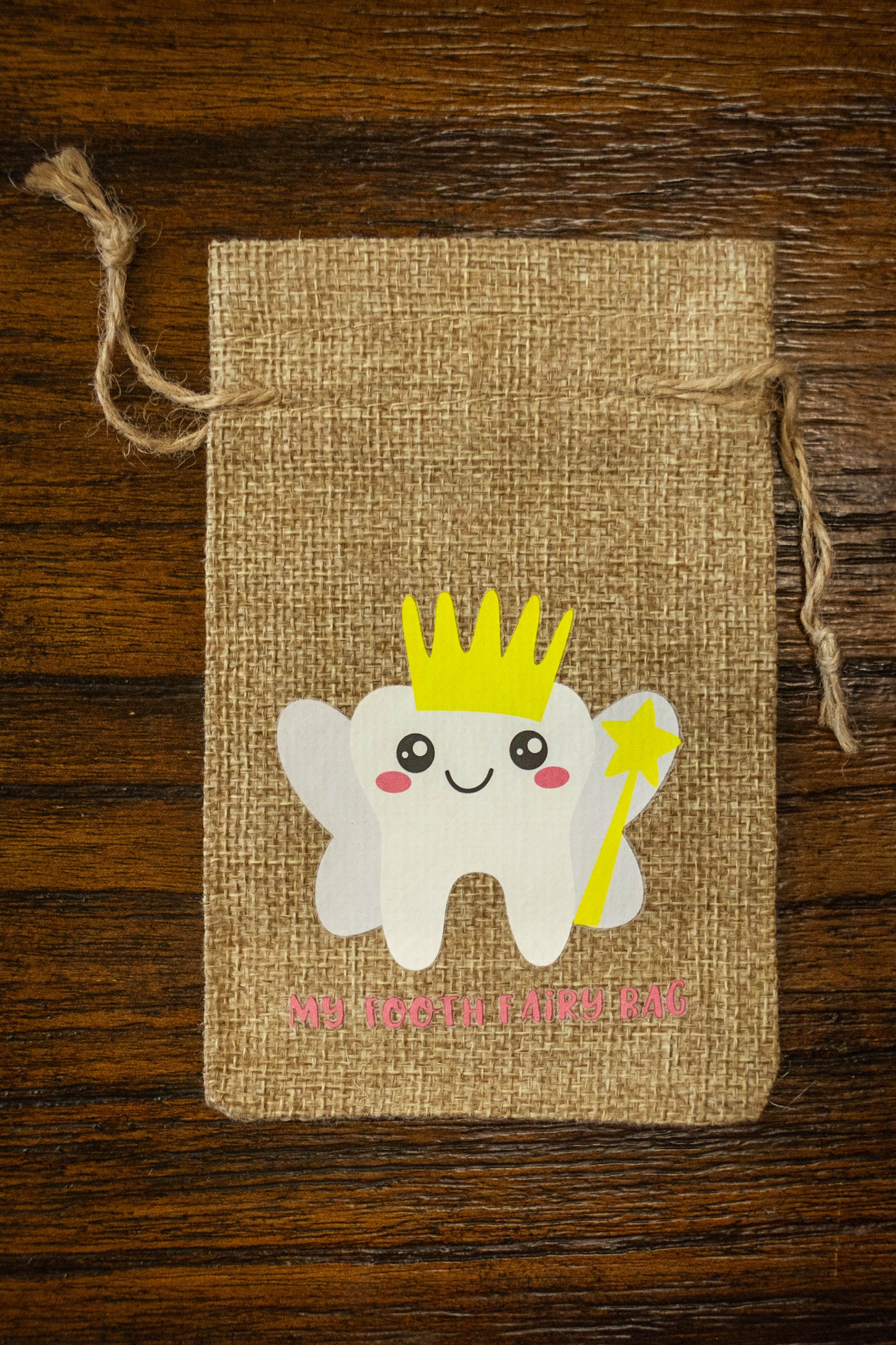 Tiny Treasures: Burlap Tooth Fairy Bag